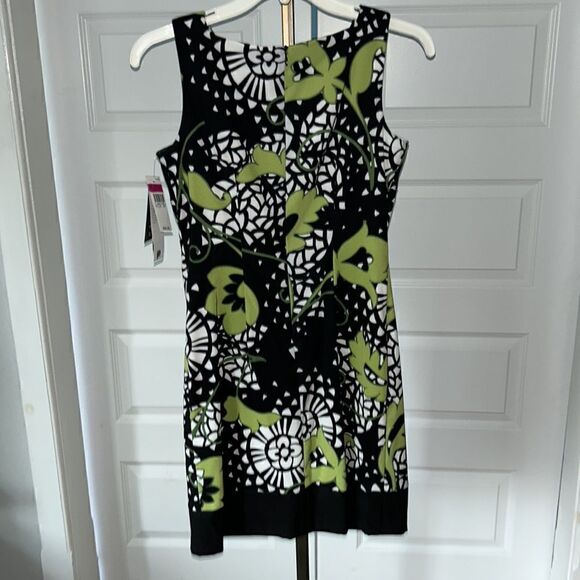 ALYX black and green print dress size 6P NEW - Picture 5 of 7
